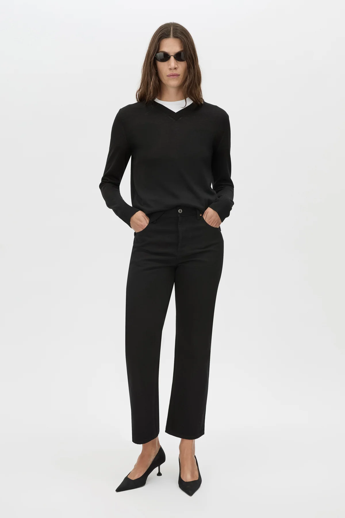 Leona Knit V Neck Sweater - Image 3
